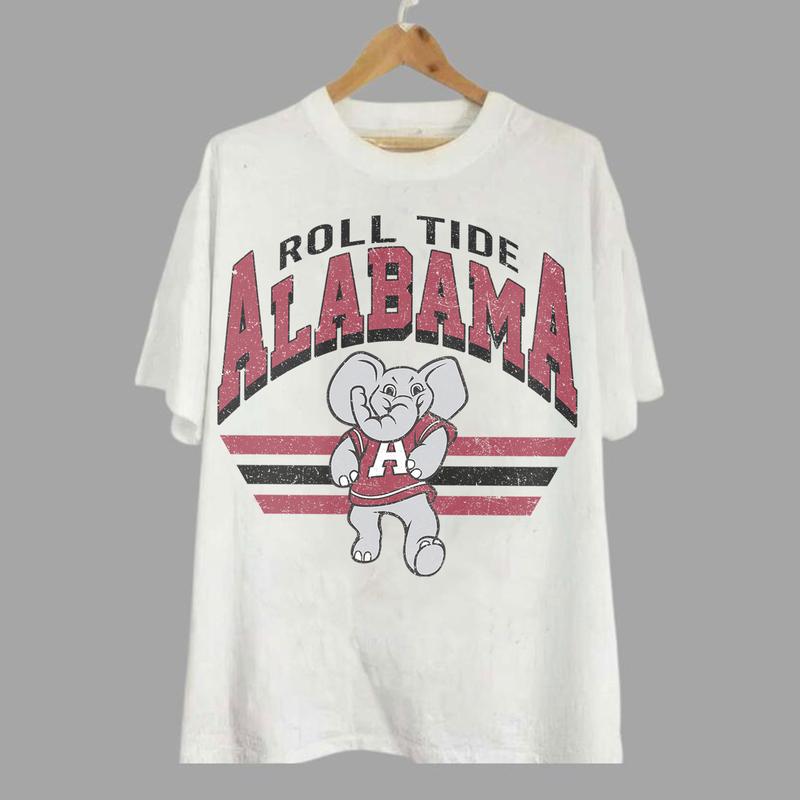 Alabama Crimson Tide Vintage NCAA Sweatshirt, Unisex Alabama Football Shirt, Classic Sport Hoodie, Football Fans Gift, Cotton T-Shirt, Hoodie