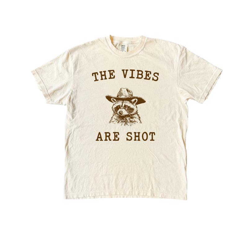 The Vibes are Shot Graphic Tee, Racoon Meme Comfort Colors Shirt
