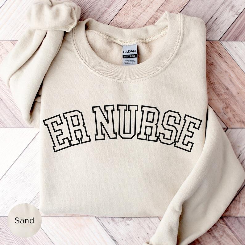 ER Nurse Sweatshirt, Emergency Nurse Sweater, ER Nurse Crewneck Sweatshirt, ER Nurse Appreciation Gift, Emergency Department Shirt, Gift For Him, Gift