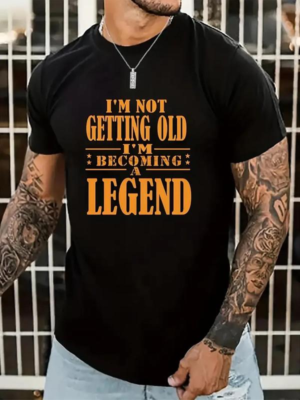 Men's Graphic Print Crew Tee, Casual Summer Short Sleeve T-shirt for Streetwear, Trendy Style for Stylish Menâ€™s Everyday Wear