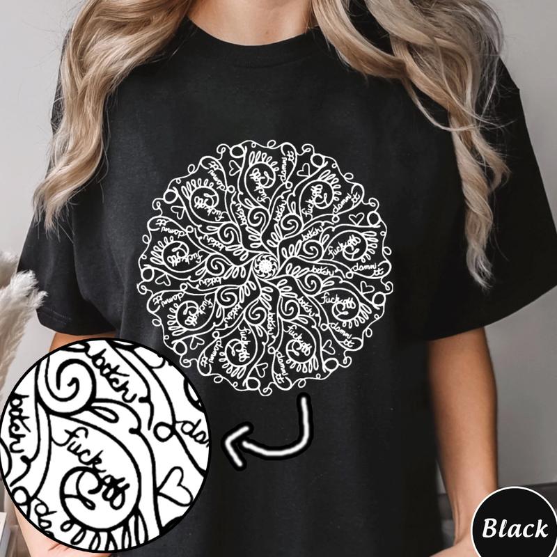 Curse Word Mandala T-Shirt Unisex Classic Cotton