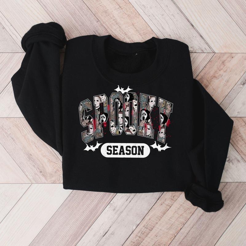 Spooky Season Shirt - Sweatshirt - Hoodie, Horor Halloween Sweatshirt, Ghost Shirt, Halloween Gift, Fall Crewneck Sweater, Halloween Party Shirt, Full