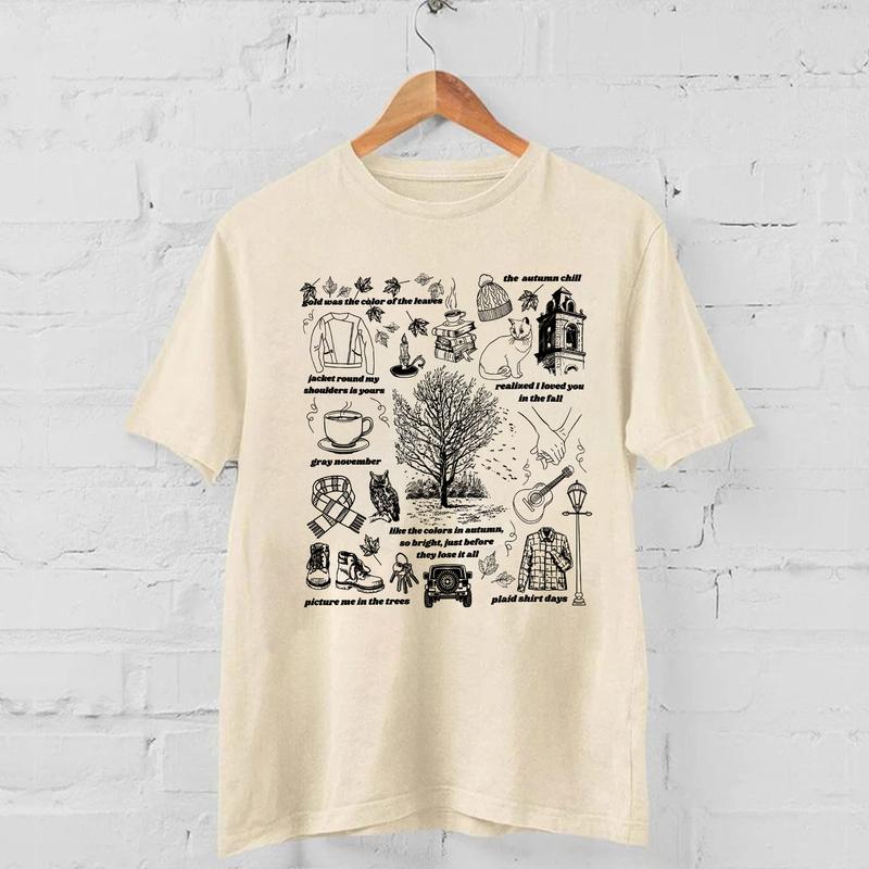 Autumn Fall Song Lyrics Shirt, Happy Fall Season TShirt, Autumn Season SweatshirtHoodie