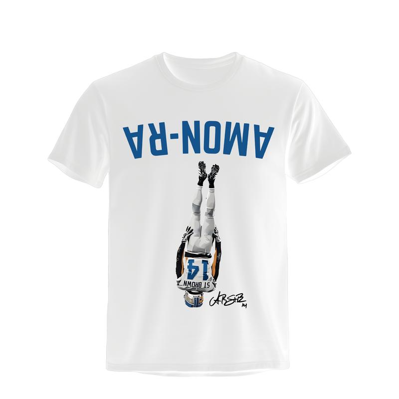 AmonRa St Brown Detroit Headstand Shirt, Lions Fan Gift, Funny Detroit Football Shirt