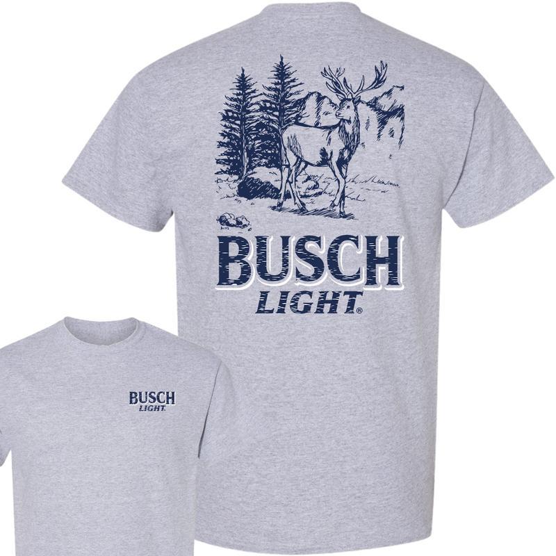 Busch Light, Beer, Busch Light Deers Hunting in The Forest T-Shirt, Summer T-Shirt, Unisex T-Shirt, Crewneck Shortsleeve Tshirt