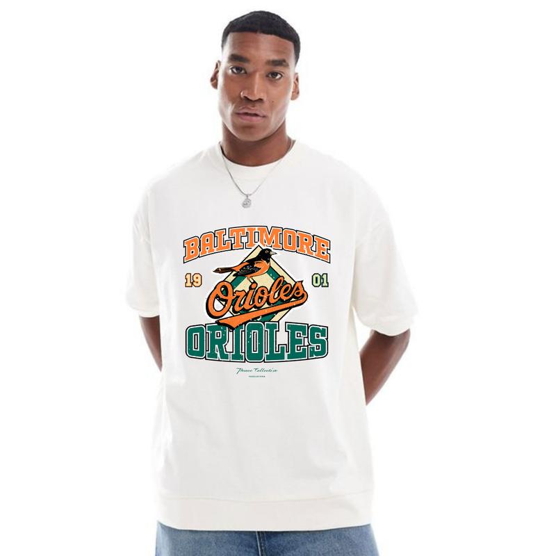 Baltimore Orioles 1901 Cotton NCAA T-Shirt Streetwear Menswear Top Shortsleeve Sports Tshirt Classic Tee Casual