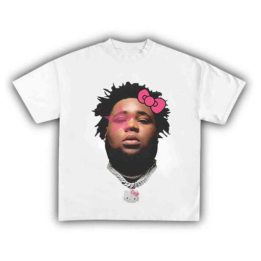 Rapper Rod Wave Kitty Star Shirt Gift For Fan Unisex Cotton Rod Last Lap Tour Graphic Tee Gift  T-Shirt Streetwear