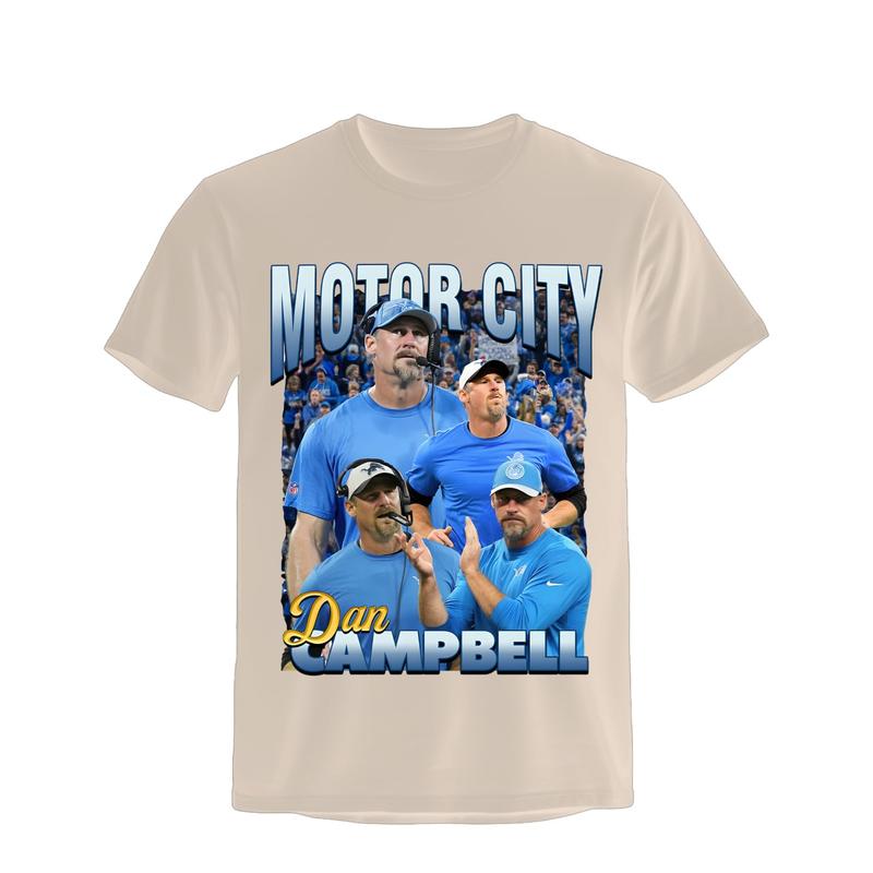 MCDC Detroit T-Shirt, Motor City Football Shirt, Campbell Tee