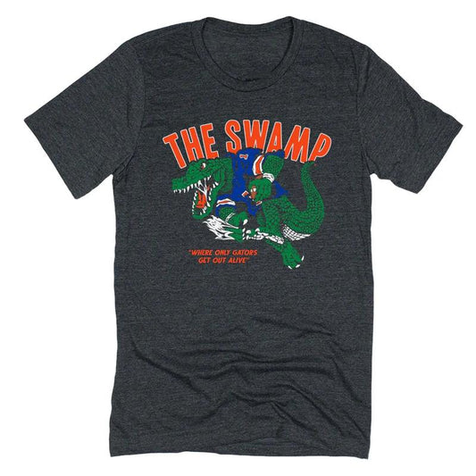 The Swamp Retro Florida Gators Tee Classic Cotton Menswear Top Menswear Top