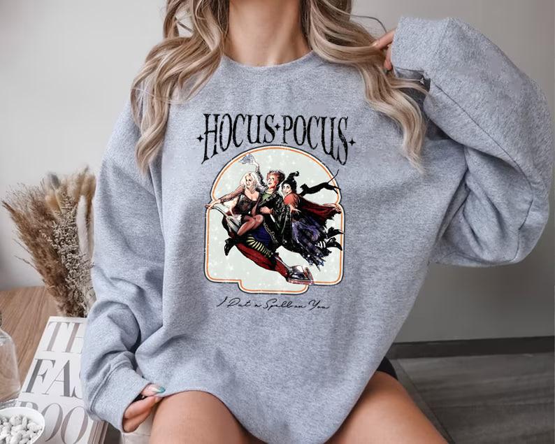 Vintage Hocus Pocus Sweatshirt, Hocus Pocus Shirt, Sanderson Sisters Sweatshirt, Halloween Party Shirt, Cute Halloween Outfit, Witch Sweatshirt, Hallo
