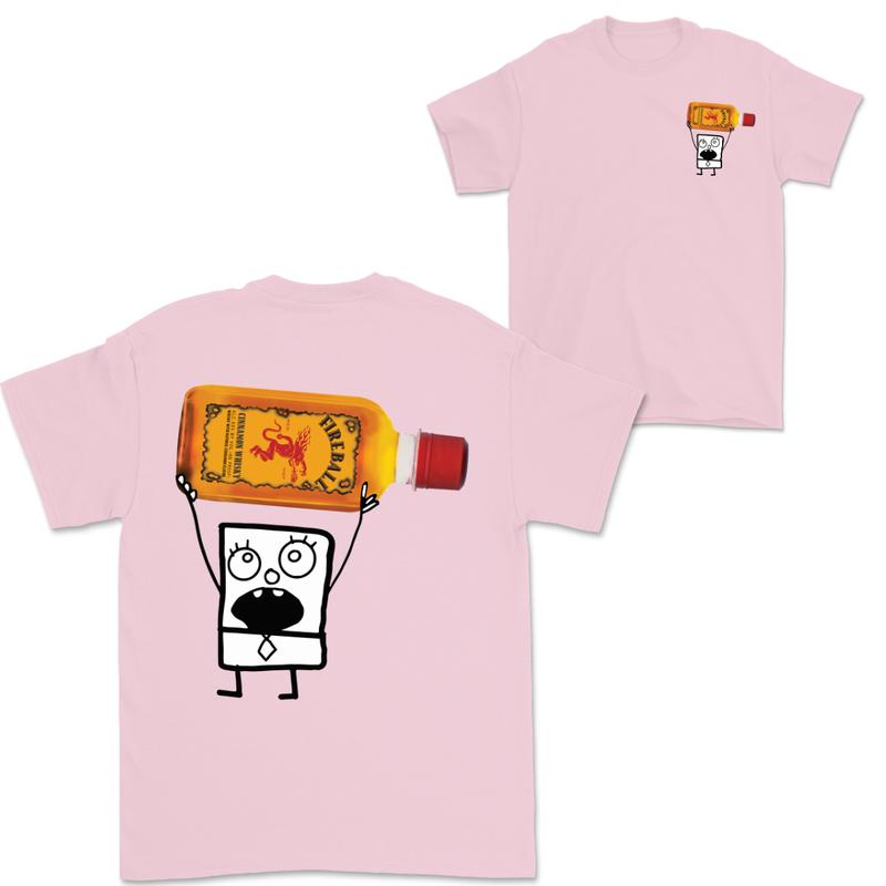 Doodlebob Fireball cinnamon Whiskey Tea Essential 2 Sided T-Shirt, Funny Drinking T-Shirt, Summer T-Shirt, Full Color T-Shirt, Unisex T-Shirt, For Men