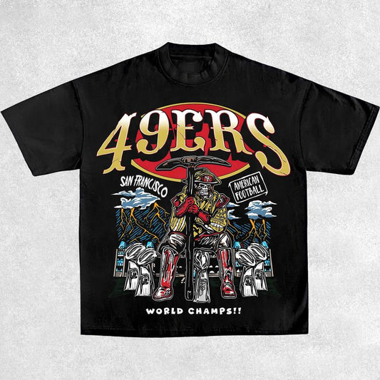 49ers Shirt, Vintage 90s Unisex Football Tees, Football T-Shirts, Sports Shirt, Game Day Tee, Football Fan Gifts