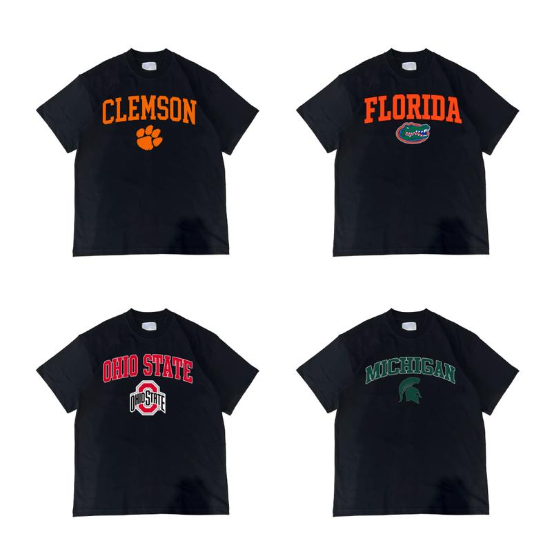 BLACK T-SHIRT Vintage NCAA College LOGO All Teams Sport Football Basketball Classic Sweater Pullover Long Sleeve Sweatshirts Christmas t shirt Menswea