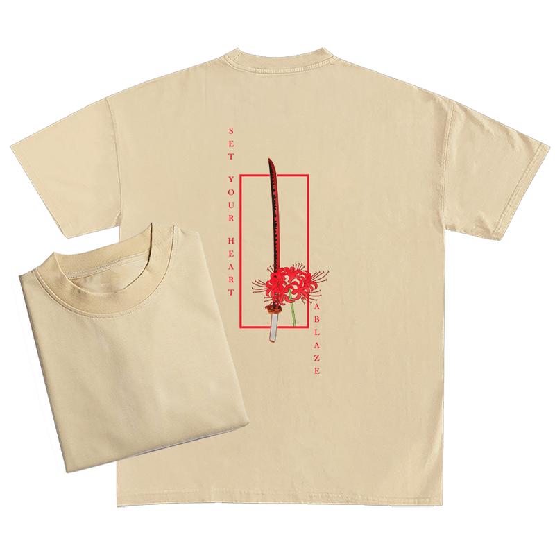 Set Your Heart Ablaze Shirt, Rengoku Flame Breathing t-shirt, Demon Slayer main characters shirt, Kimetsu No Yaiba t-shirt, anime sweatshirt hoodie, T