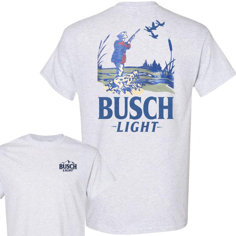 Busch Light -Beer- Busch Light Duck Hunt 2-sided T-shirt, Casual Graphic Round Neck T-shirt for Summer, Fashion Top for Daily Wear, T shirt For Men An