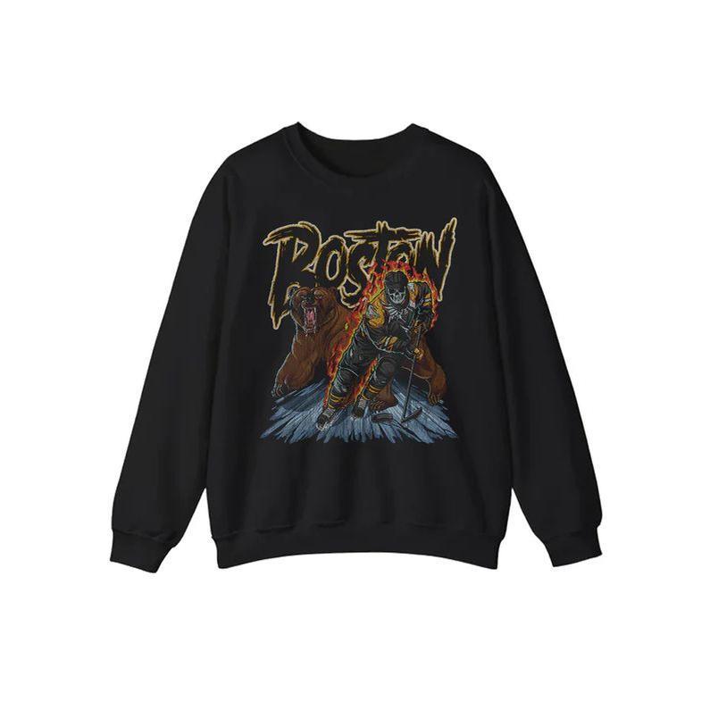 Retro Skeleton Boston Vintage 90s Sweatshirt, Crewneck, Bruins Jersey Hockey Retro Gift For Christmas Unisex Shirt, Hoodie, Sweatshirt