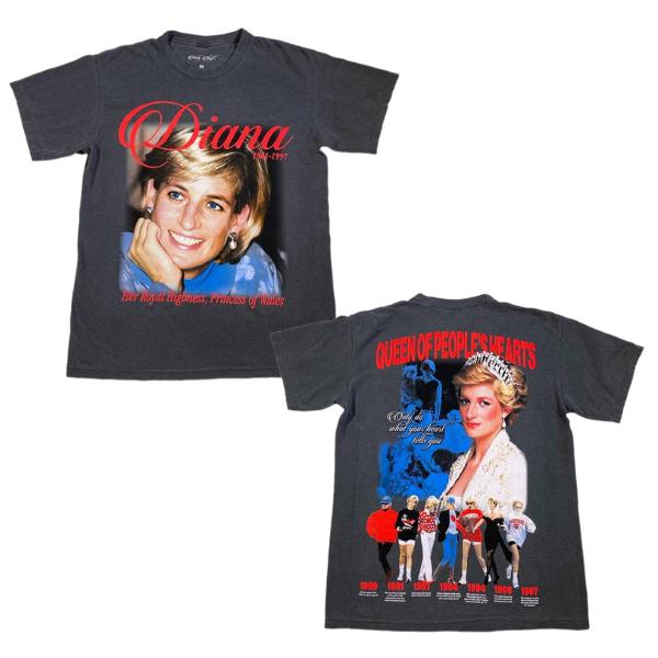 Original Moby Thrift Princess Diana T-Shirt Cotton Menswear Streetwear Tshirt