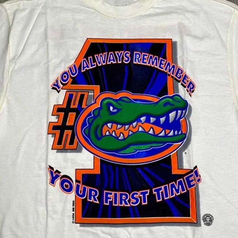 Vintage 90s Florida Gat0rs 1996 National Championsâ€Ž T-Shirt Classic Cotton Menswear Top Sport Tshirt