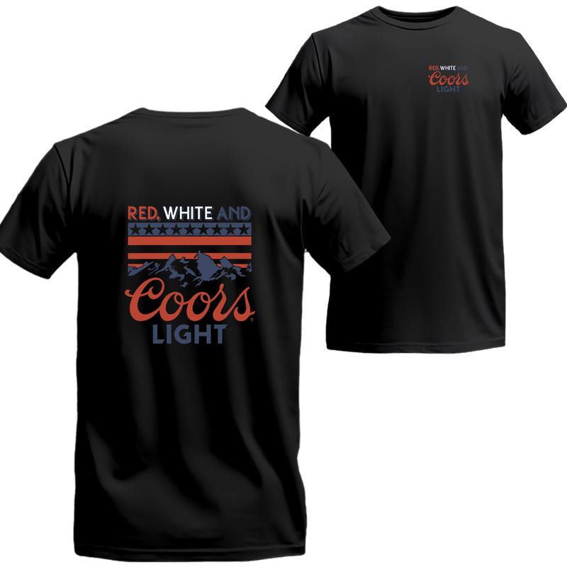 Red White And Coors Light 2-Sided Shirt, Coors Short Sleeve Tee, Unisex Shirt, Menswear Top