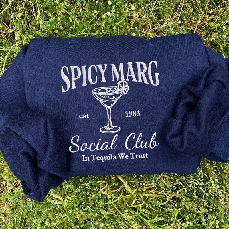 Spicy Margarita Social Club Crewneck - Trendy Margarita Sweatshirt