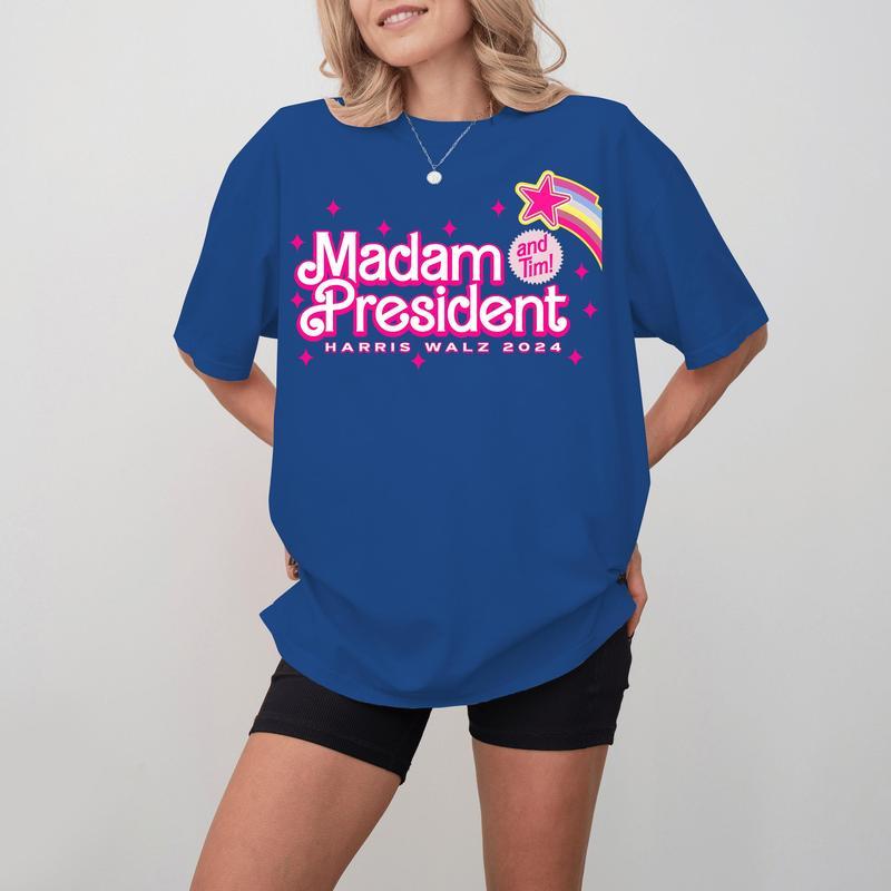 Madam President T-Shirt, Pink Harris Walz 2024 Shirt, Kamala Harris Tee, Election Shirt, Vote Shirt
