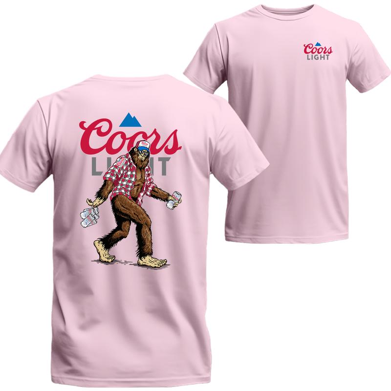 Bigfoot Coors Light T-shirt Coors Light Shirt 2 Side Shirt, Unisex T-shirt For Men, For Women, Best choice, Menswear Top Underwear Streetwear Tshirt
