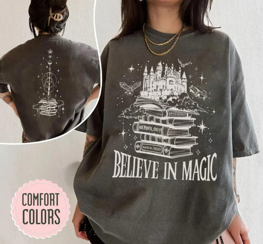 HP Hogwarts Comfort Color T-shirt, HP Hogwart Castle Tee, Wizard Wand Shirt, HP Wizard World Comfort Color Shirt