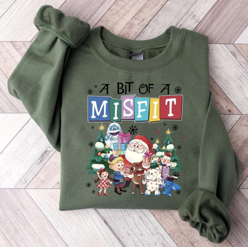 Rudolph The Red Nosed Reindeer Christmas ShirtSweatshirtHoodie, Retro Crewneck, Gift For Xmas, Cotton, Womenswear Tops