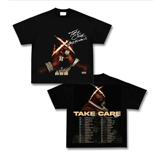BigXthaPlug Take Care Ver2 Vintage 90s Graphic Tees, 2 Sides Cotton Vintage Shirt To Match Sneaker Hiphop Clothing Rapper Merch Shirt, Hiphop Tour Con