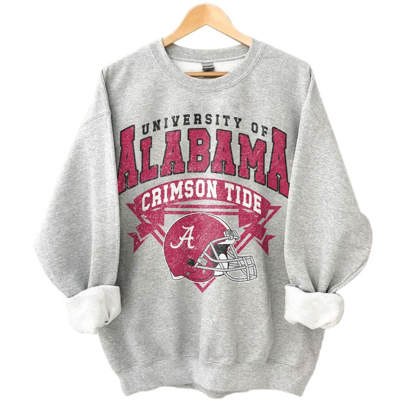 13. Alabama Crimson Tide NCAA Vintage Sweatshirt, University of Alabama Basketball Shirt, Classic Unisex Gift for Fans