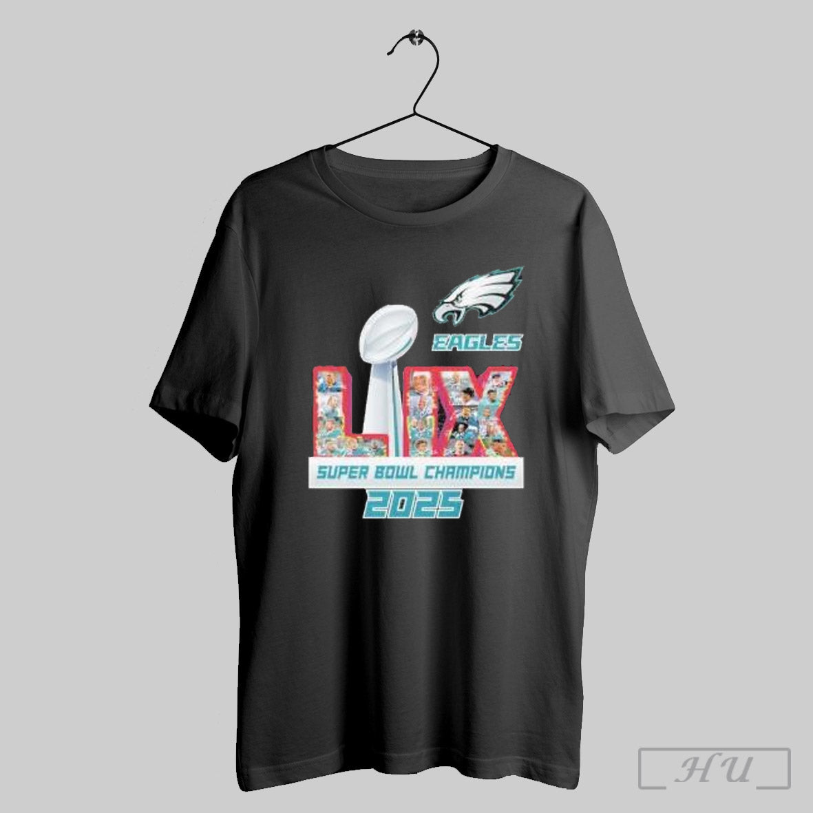 Philadelphia Eagles Super Bowl Lix Champions Signatures 2025 T Shirt Sweatshirt