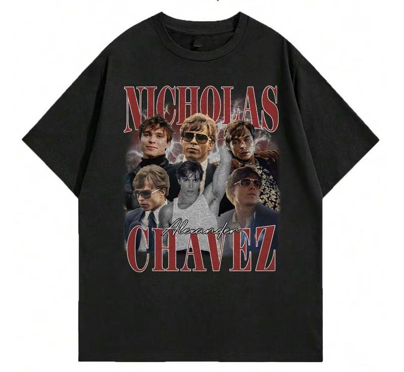 Nicholas Chavez Colors T-shirt, Unisex Tops For Men- For Women, Y2K 90s Retro Celebrity Movies Bootleg Tshirt, Soft Fit Cotton Top Womenswear