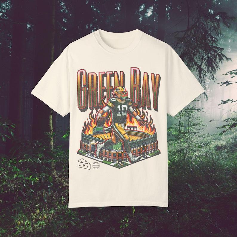 Vintage Green Bay Unisex T-shirt, Retro Football Tee, Sports Fan Gift Classic Cotton Fabric Jersey Menswear Top