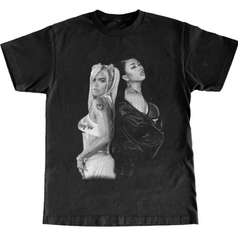 Vintage KAROL G & KALI UCHIS T-Shirt Short Sleeve Men T-shirt