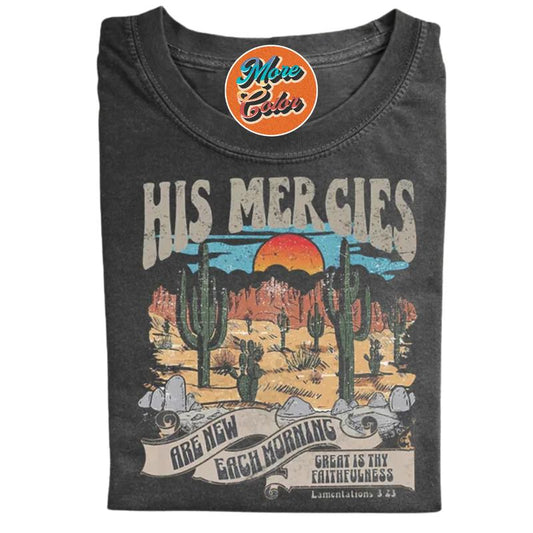 Vintage His Mercies Are New Every Morning Unisex Classic Shirt, Gift for Men, Gift for Women, Crew Neck T-shirt, Trending T-shirt