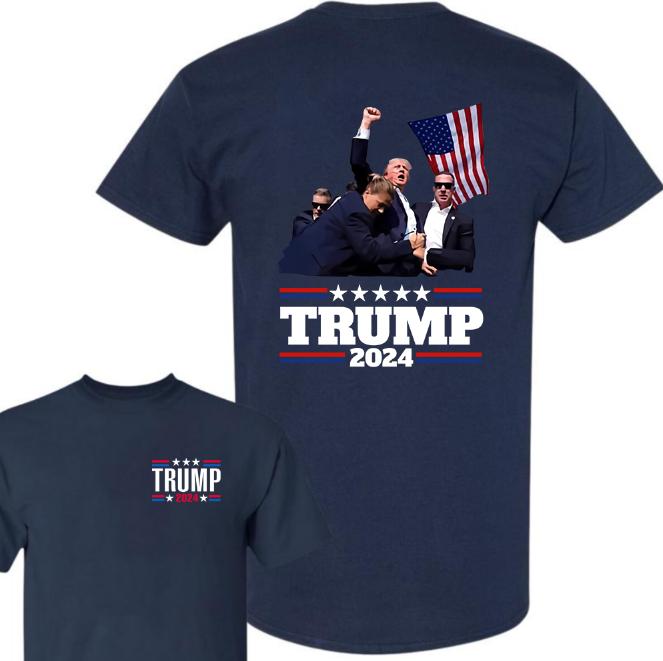 Trum Assassination Tee 2 Sides, Trum Shooting Tee, Support Trum Shirts, Trum 2024 Supporter Tee, They Missed, Trum Shirts 2024, Double Sided Graphic P