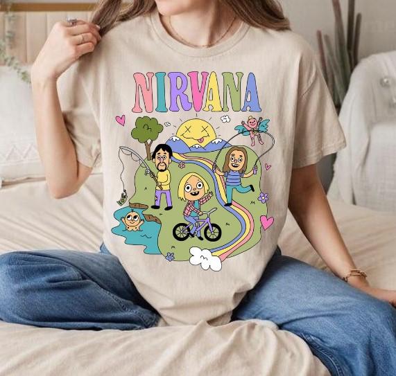 Nirvana Band Tshirt Cute Happy Together Summer vibes shirt