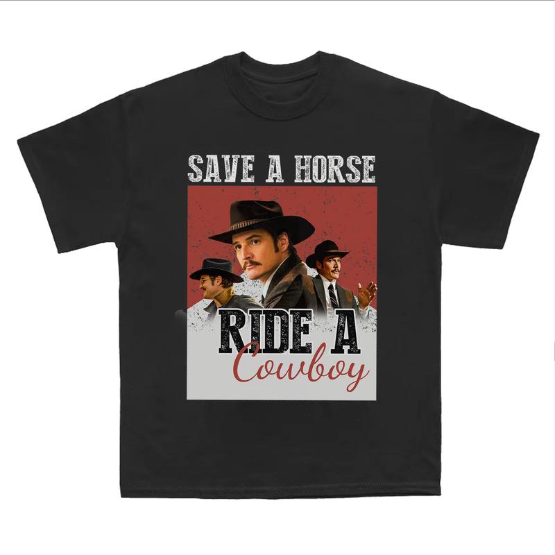 Save A Horse Ride A Cowboy Pedro Pascal T-shirt, Agent Whiskey Shirt,, Daddys Girl Shirt Vintage Pedro Pascal Shirt, Retro 90sGift Merch