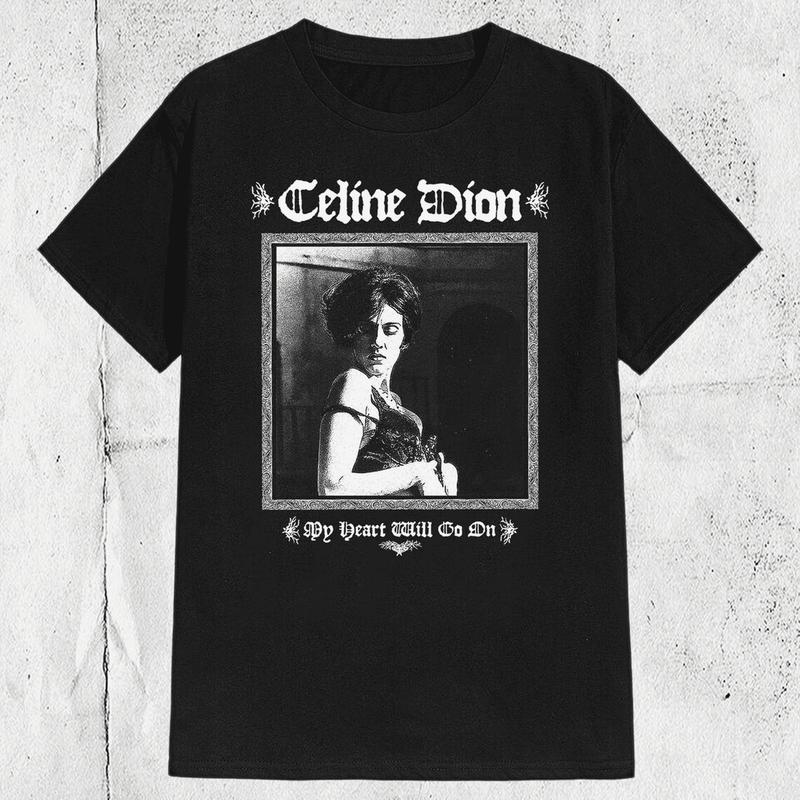 Celine Dion My Heart Will Go On Metal Style T-Shirt, T-Shirt For Men, Women