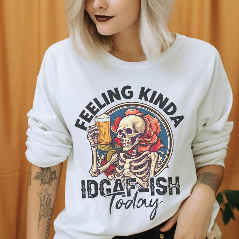 Idgaf Sweatshirt, IDGAF-Ish Sarcastic Shirt, Moody Sweater, Introvert Gift