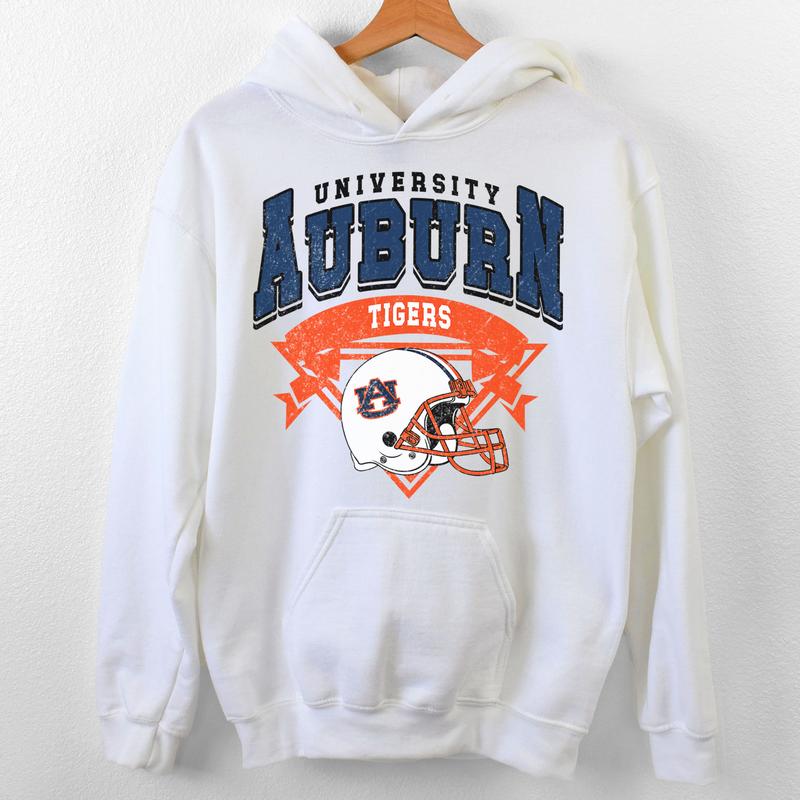 21. Auburn Tigers Vintage NCAA Sweatshirt, University of Auburn Fan Hoodie, Classic Sports Clothing Collection