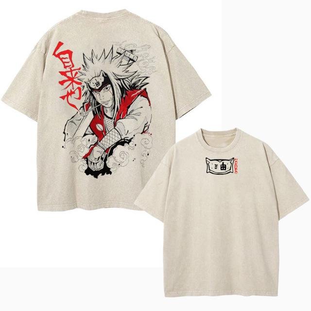Jiraiya 2-Sides Vintage T-Shirt, Jiraiya Shirt, Jiraiya Merch, Naruto Shirt, Anime Manga Shirt, Unisex T-Shirt, Gift For Fan Anime, Top Menswear Under