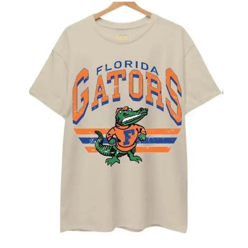 Vintage College Mascot All Football Teams T-Shirt Streetwear Menswear Top Shortsleeve Sports Classic Tee Casual Tropical Human Underwear Tshirt