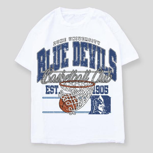 DUKE UNIVERSITY BLUE DEVILS BASKETBALL TEE, VINTAGE GRAPHIC TEES, VINTAGE TEE