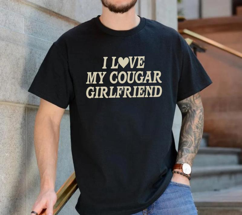 I Love My Cougar Girlfriend Shirt, Boyfriend Gift, I Love My Girlfriend Tee, I Heart My Cougar Shirt, Valentines Day Gift, Classic Unisex T-Shirt, Sho