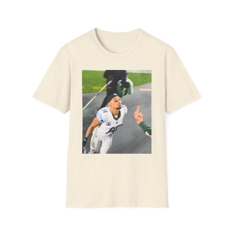 Detroit Football AmonRa St Brown Kiss Meme Unisex T-Shirt, Lions Fan Tee, Detroit Funny Shirt