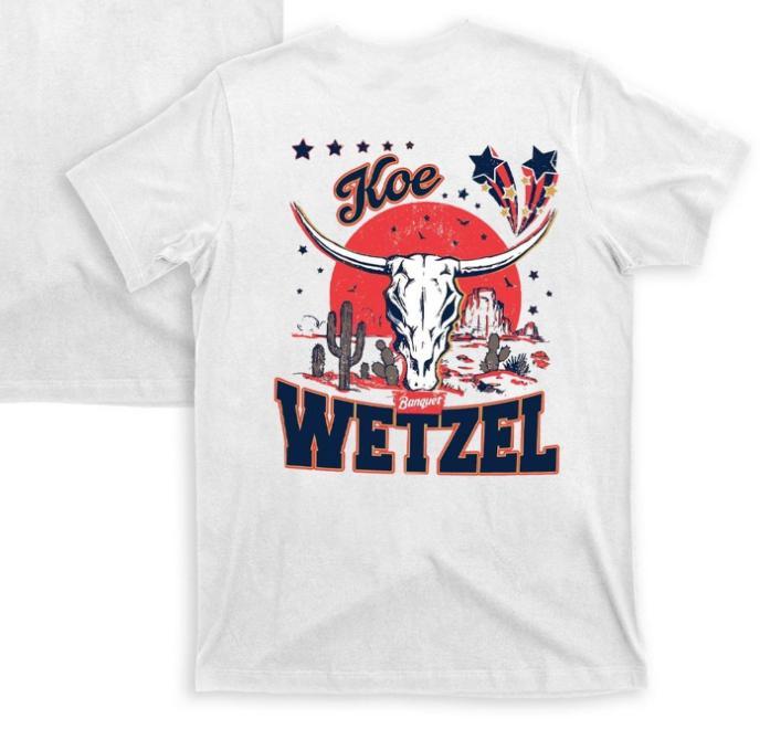 Koe Wetzel Bullhead Cowboy Graphic T-Shirt for Men, Medium - Menswear Top Underwear Tshirt