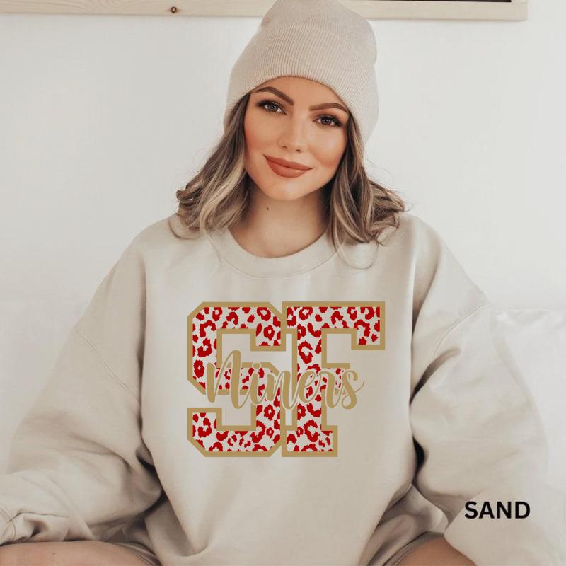 San Francisco Football Sweater, Football Sweater, San Francisco Fan Gift Sweater, Game Day Sweater, Niners Sweater, Classic Casual Clothing Collar Cot