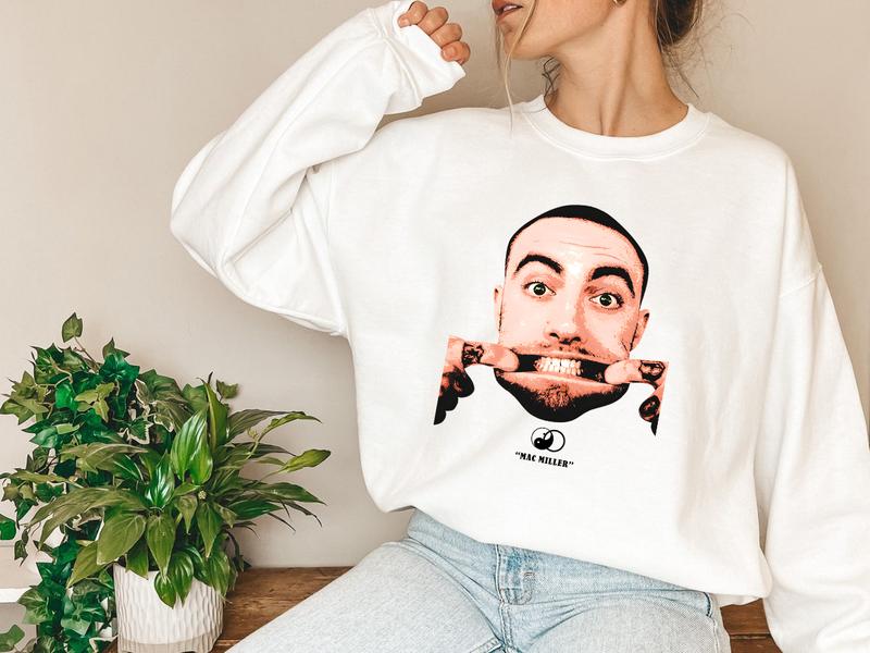 Mac Miller Face Sweatshirt, Mac Miller Sweater, I Miss Mac Miller, Mac Forever Sweashirt