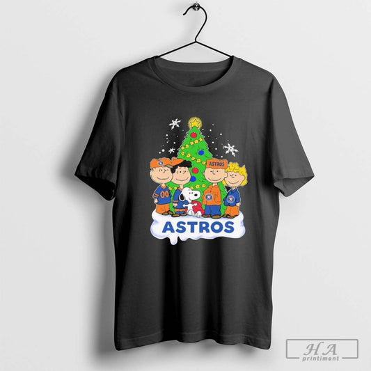 Peanuts Characters X Houston Astros Merry Christmas Shirt